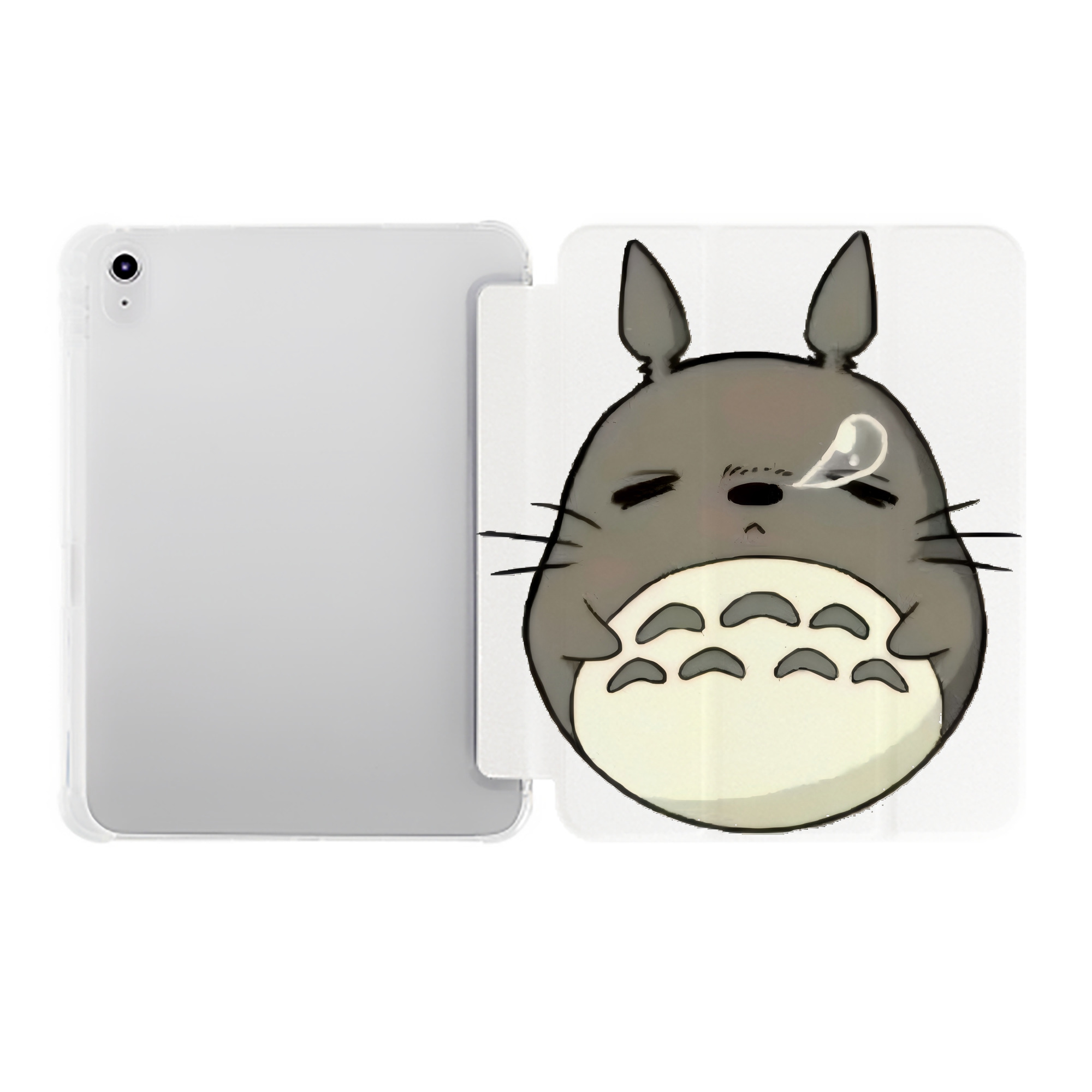 （画像用） となりのトトロ 草壁メイ 草壁サツキ My Neighbor Totoro Satsuki Kusakabe Mei Kusakabe IPad ケース ペン収納付き 三つ折りスタンド PUレザー×シリコン 対応機種9.5/10.5/10.9インチ